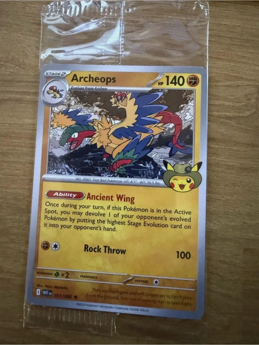 Pokemon Field Museum Fossil Exhibit Archeops Promo SEALED - In Hand!